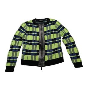 Rondina Knit Full Zip Up Closure Cardigan Sweater Preppy Business Casual